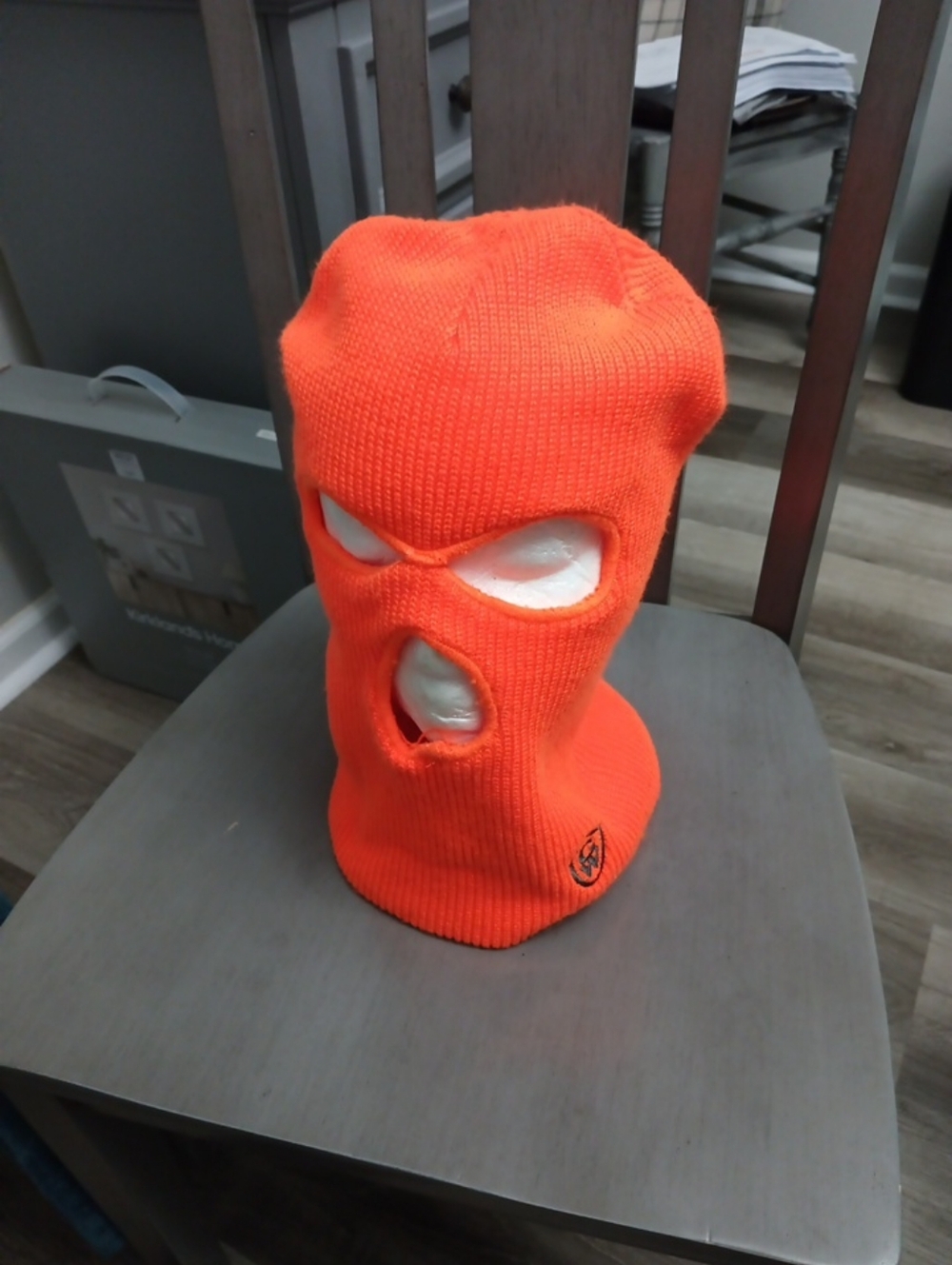 Bright Orange 3-Hole Knit Hunting Ski Mask